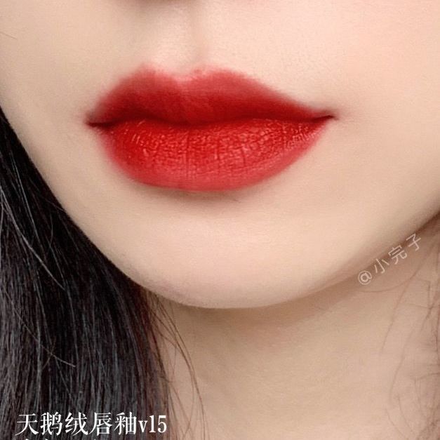 限时低价完美日记天鹅绒红丝绒莫奈唇釉口红显白雾面哑光名片