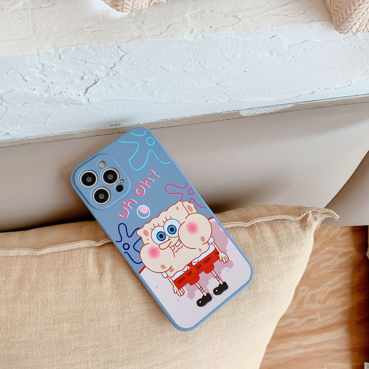 54182-苹果iPhone12ProMax/11/XS/x/xr手机壳可爱卡通少女心保护膜情侣-详情图