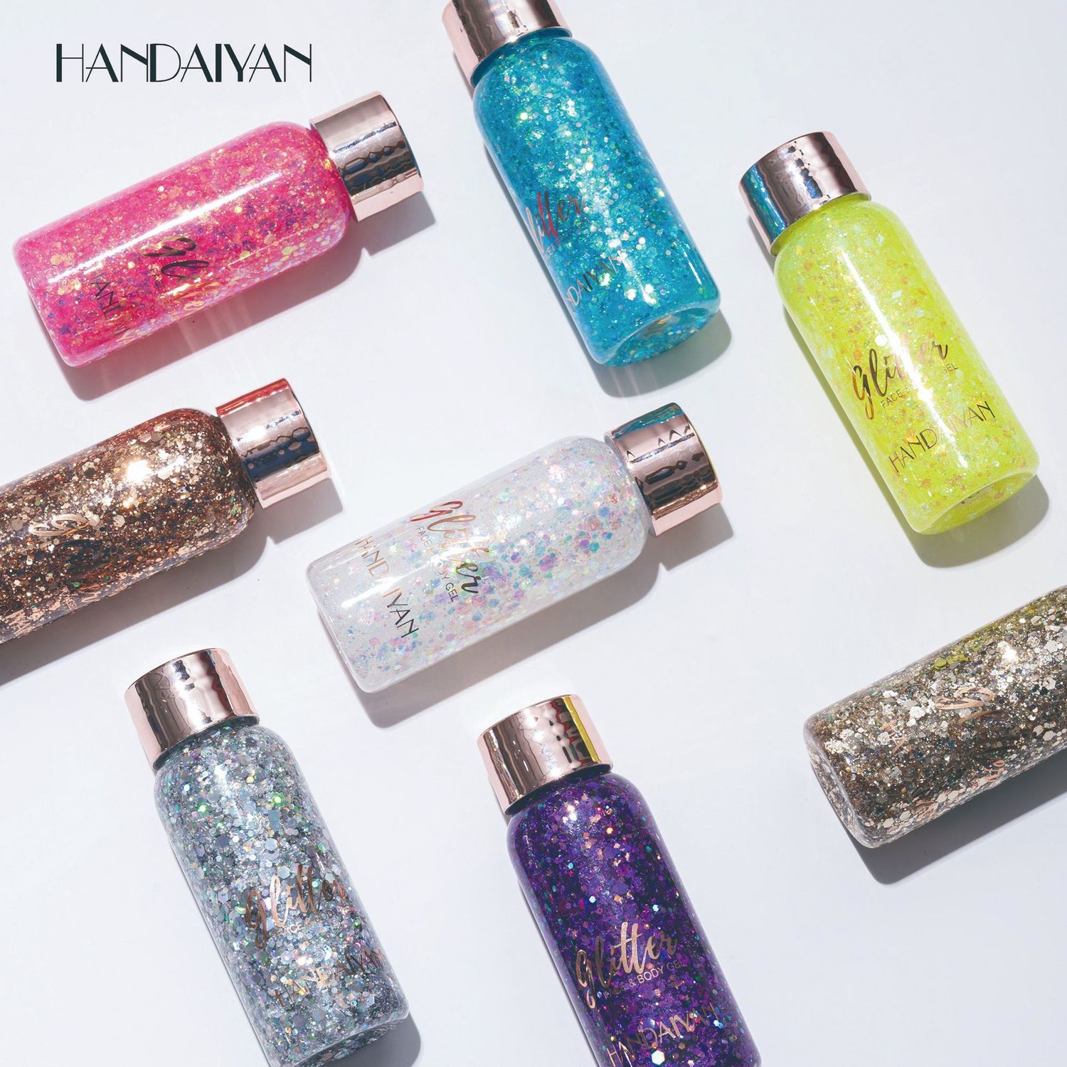 3 sets of glitter eye shadow sequin gel mermaid face body milk performance stage nightclub wedding hair_voghion.com