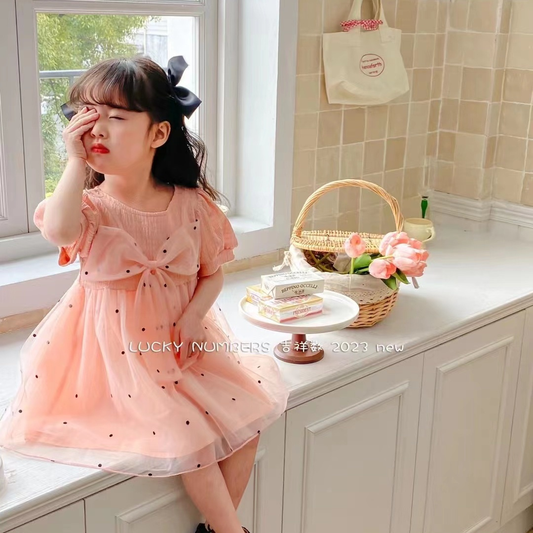 Girls Summer Dresses 2023 New Summer Princess Skirts Children's Wear Western Gauze Skirts Girls Fairy Skirts