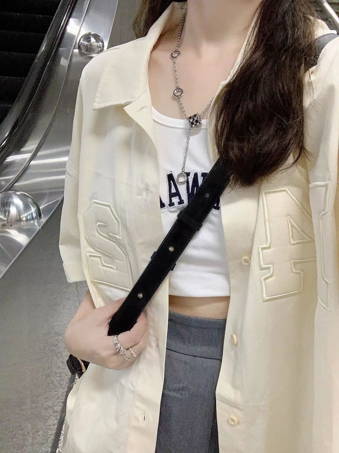 日系短袖襯衫外搭韓版新款夏季百搭寬鬆小個子薄款襯衣半袖外套潮