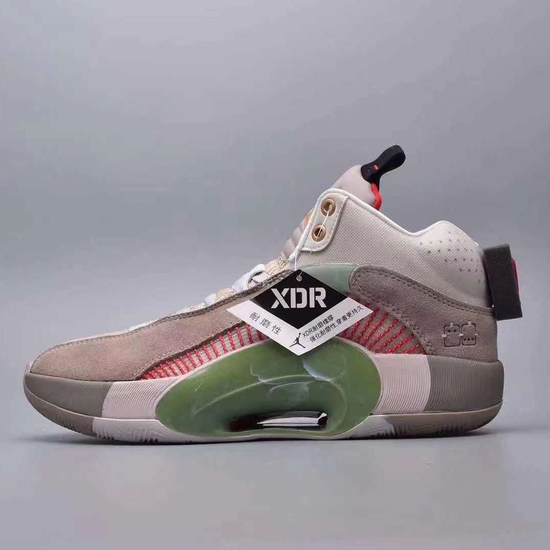 新款aj35兵马俑 乔35 玉石镂空气垫实战男子篮球鞋 dd9322-200【3月29