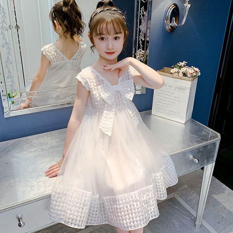 女童连衣裙夏季2023新款儿童女孩夏装洋气中大童儿童演出服公主裙