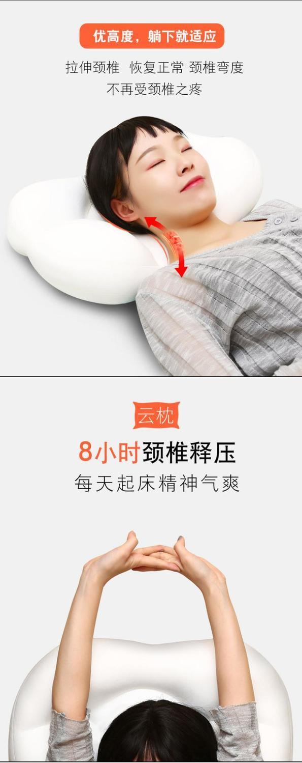 鸡蛋云枕床上用品可爱大包围护颈枕陷入式记忆棉抱枕靠垫睡眠枕头