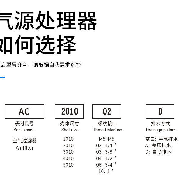 106102-SMC型油水分离器二联件AC2010-02调节调压阀AC3010-03D自动排水器-详情图