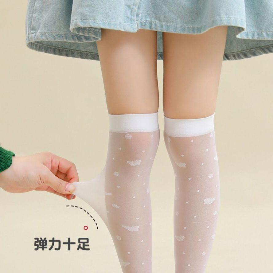 女童丝袜中筒袜夏季薄款儿童长筒袜过膝宝宝防勾丝半筒小腿袜子