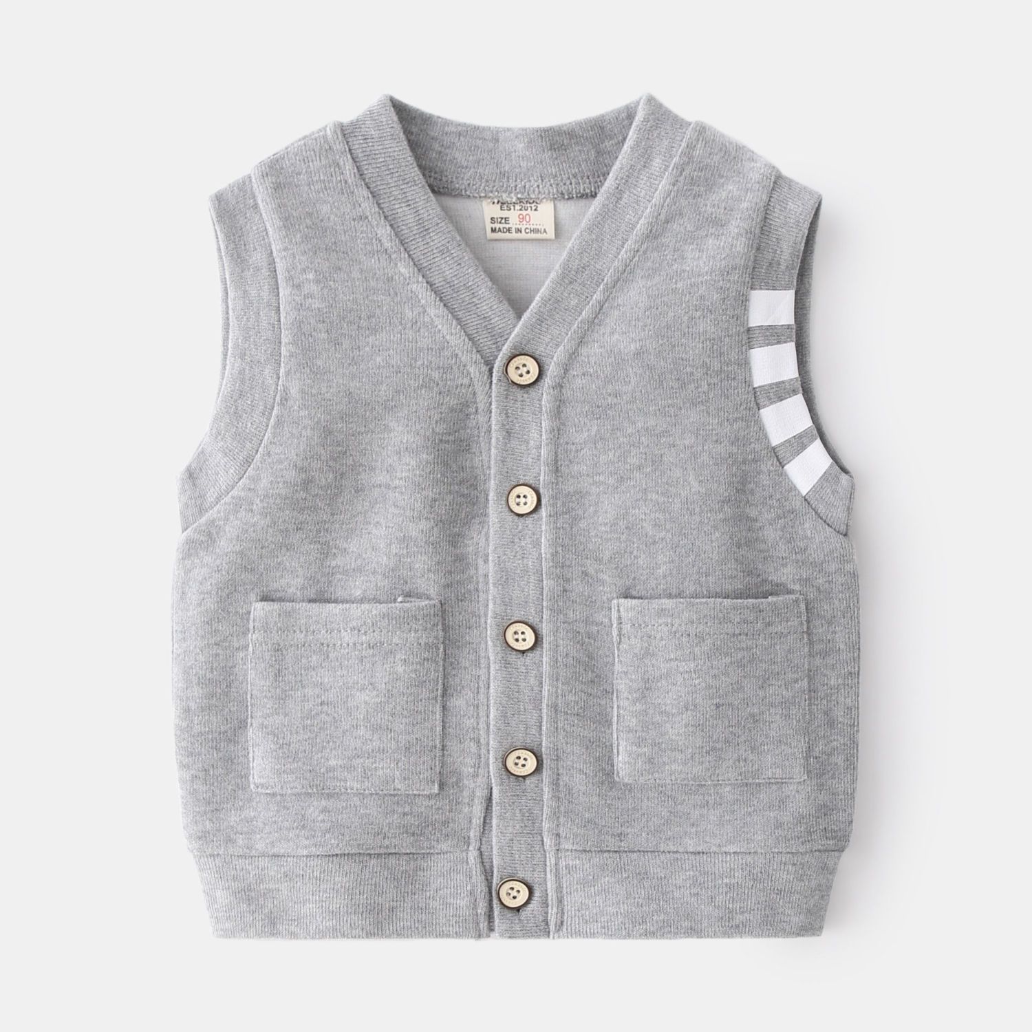 Children's vest male spring and autumn thin section 2023 baby vest solid color casual boy's vest vest outer wear all-match
