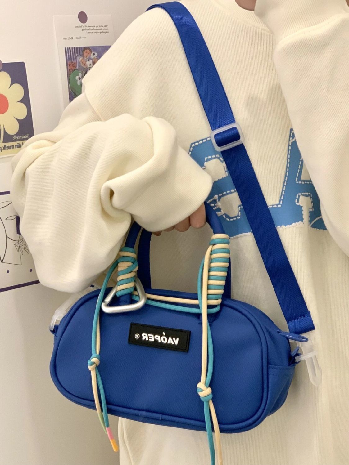 VAOPER2022 Summer Texture Nischenhandtasche Damen Umhängetasche Herren trendige Einzelschulter-Satteltasche_voghion.com