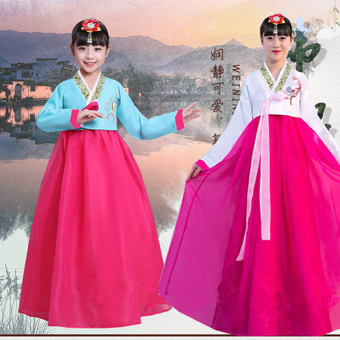 儿童韩服女童朝鲜族舞蹈服少数民族演出表演服装大长今摄影服装