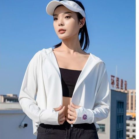 Sunscreen clothing women's summer thin section anti-ultraviolet breathable ice silk sunscreen blouse short coat  new