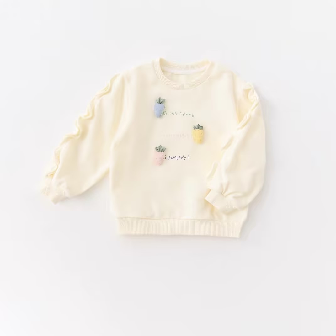Children's sweatshirts, girls' spring and autumn T-shirts, 2023 autumn new baby bottoming shirts, baby girls' round neck tops