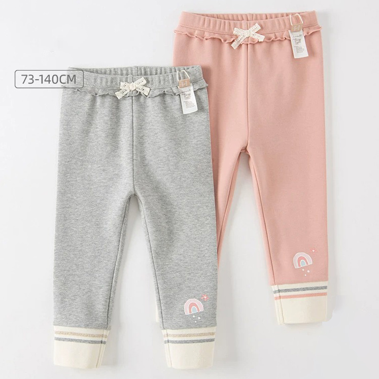 Girls' leggings 2023 spring and autumn style baby girl pants pure cotton casual pants girls fashionable children's pants for outer wear
