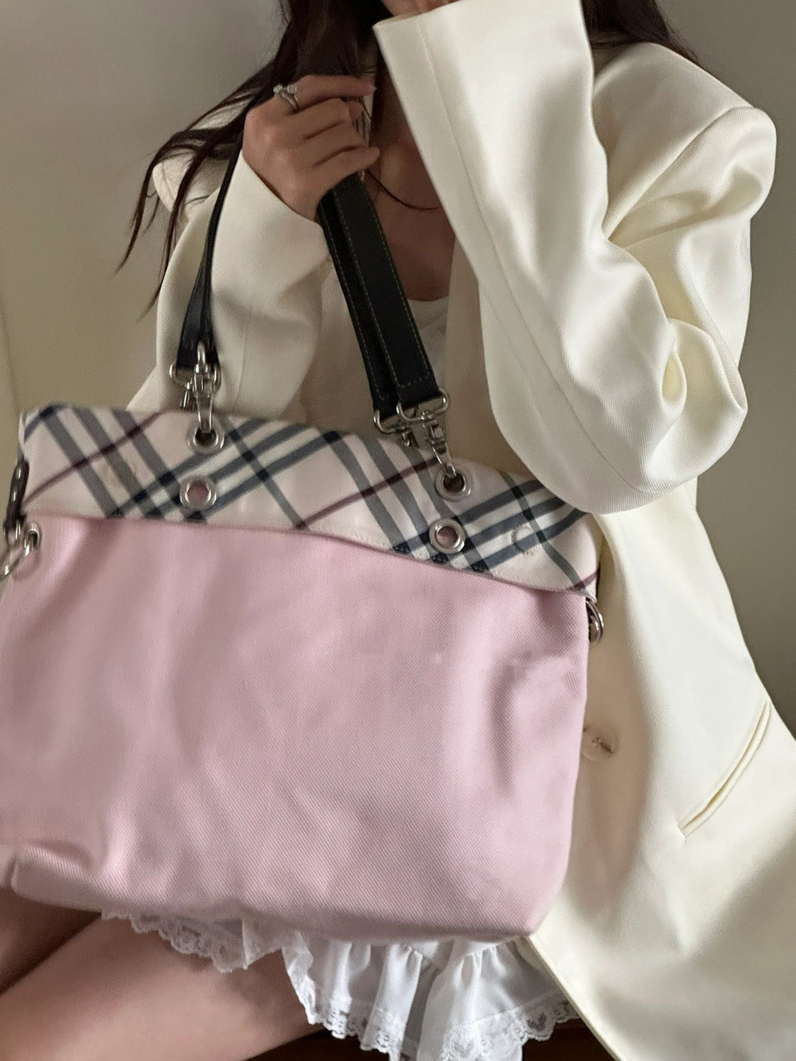 春夏新款托特包女日系樂天高檔帆布包女士便當包超火手提袋休閒包