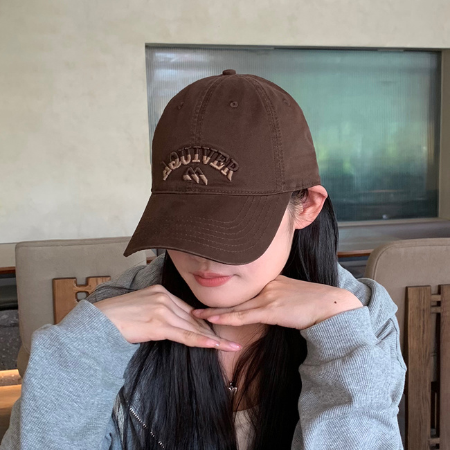 棒球帽子女寬檐深頂大頭圍字母刺繡顯臉小韓版百搭防曬鴨舌帽男潮