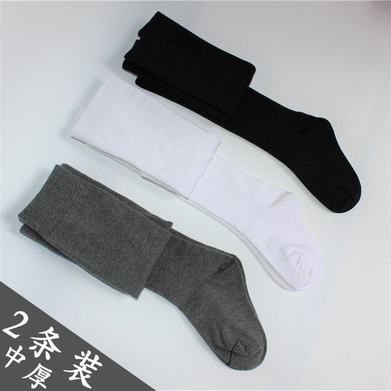 秋冬中厚儿童连裤袜深灰色学生校服袜白色女童舞蹈袜连体打底袜裤
