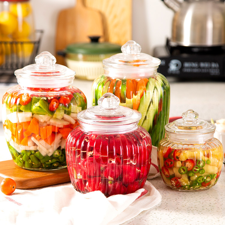 玻璃瓶密封罐食品家用杂粮储物罐糖果茶叶咸菜罐腌菜罐子泡菜坛子