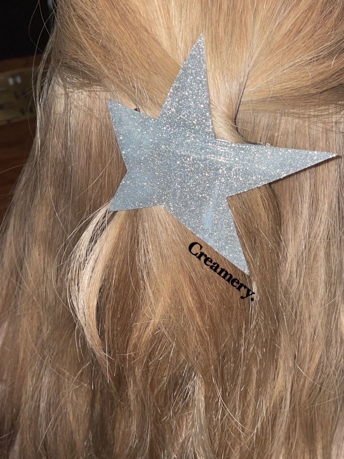 Women's group style silver super flash irregular star hair clip spring clip one word clip hot girl super cool fashionable side clip female