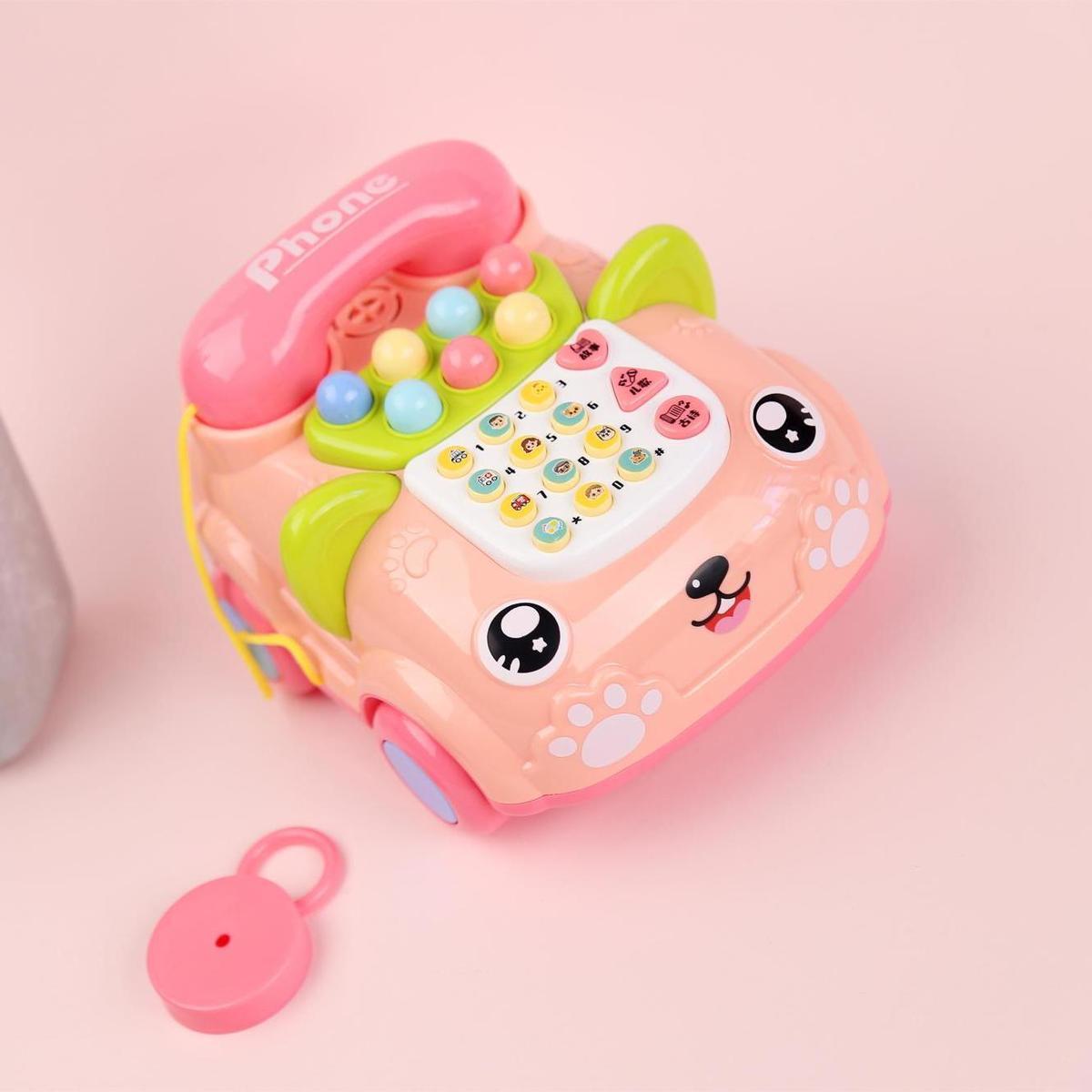 儿童玩具仿真电话机座机婴儿益智音乐早教0-1-3岁男女孩9个月宝宝