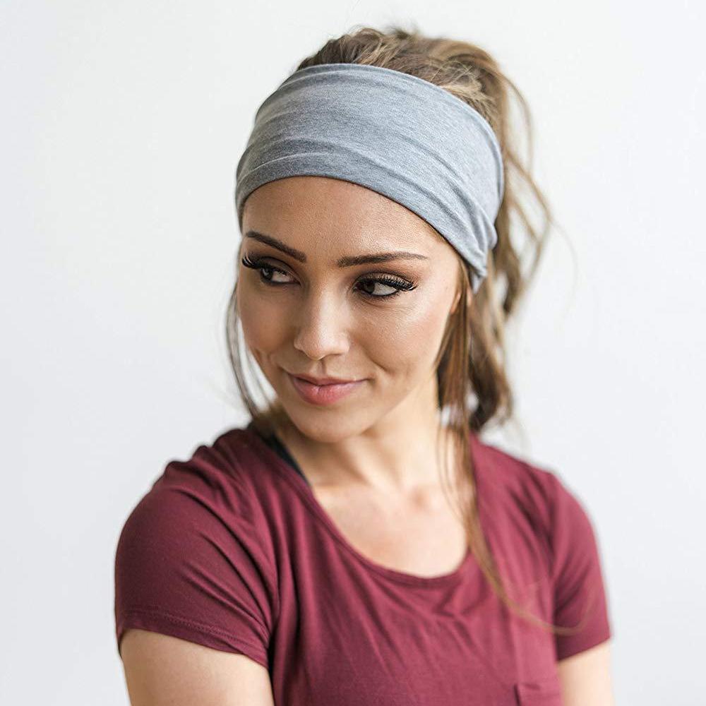Home casual cotton ultra-wide sports headband yoga fitness headband maternity confinement headscarf female forehead belt [dispatched on November 30]