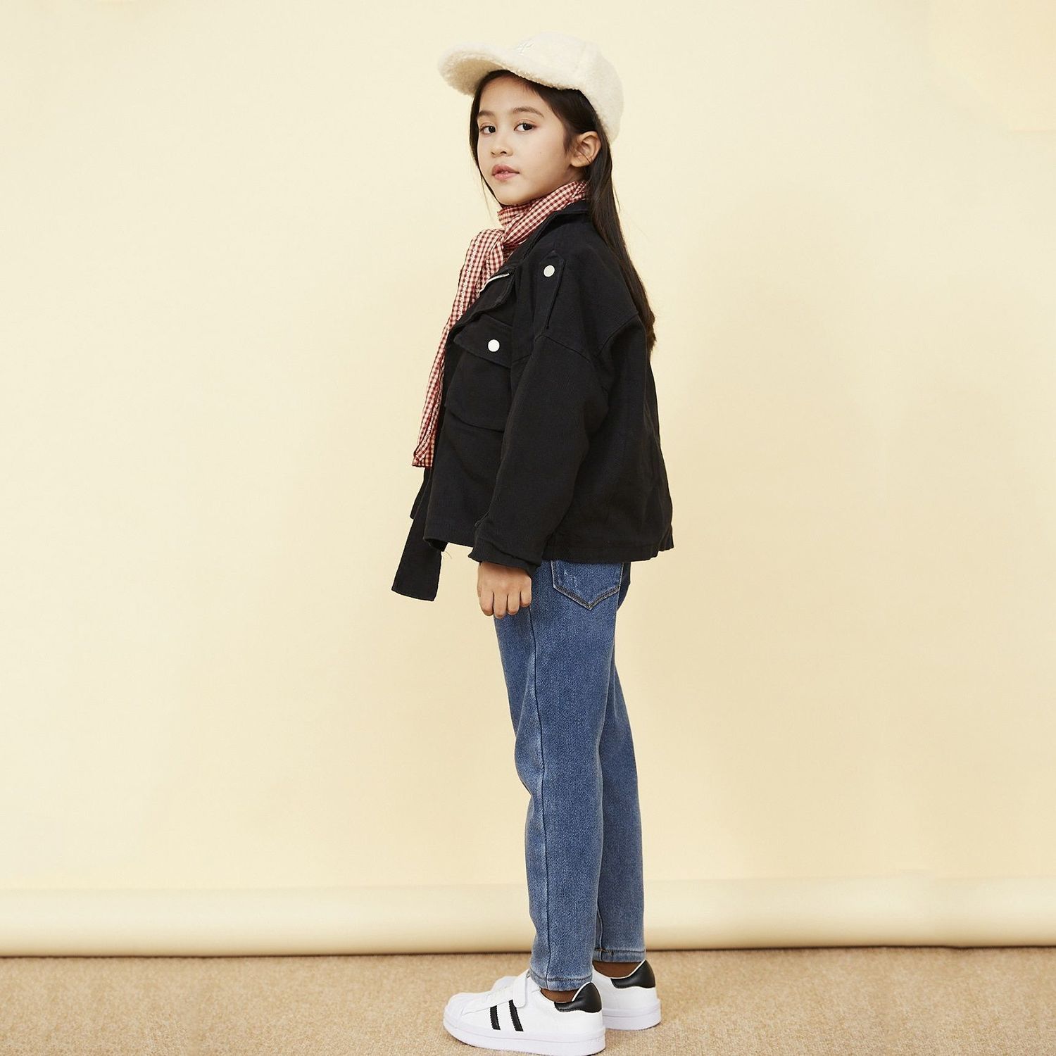 女童裤子加绒加厚打底裤牛仔裤一体绒外穿童装女洋气小学生秋冬新