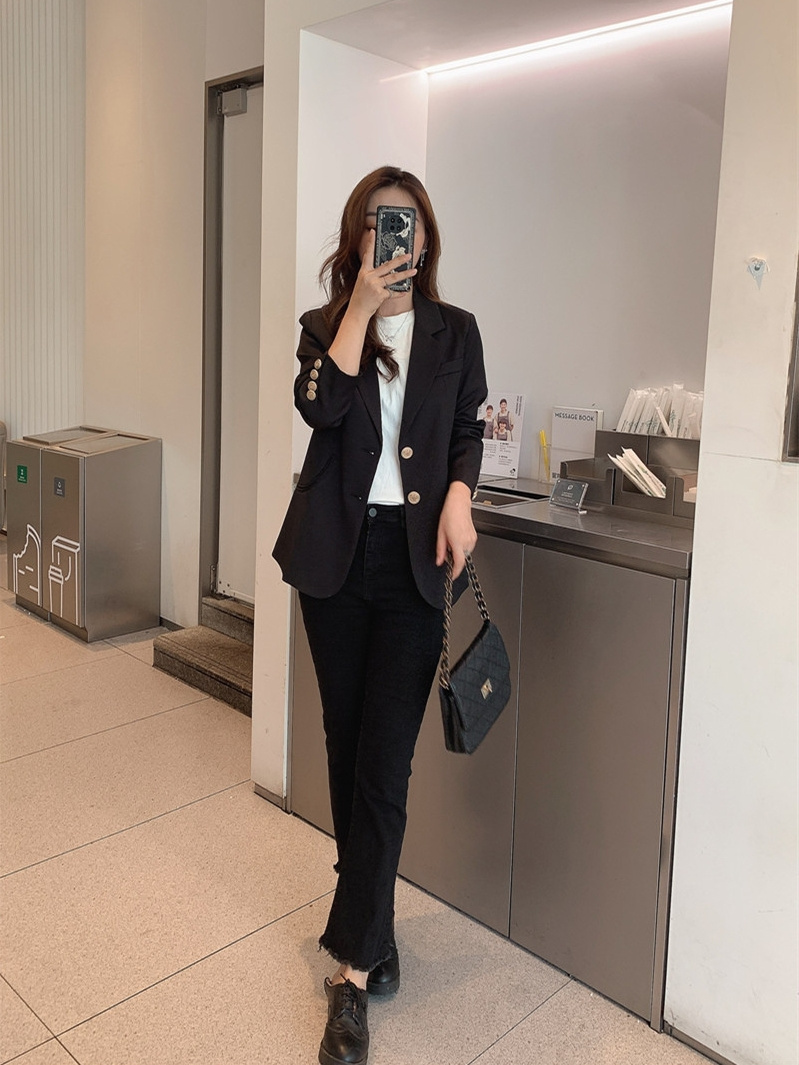 French high-end suit jacket for women small  spring and autumn new casual design temperament fashion suit