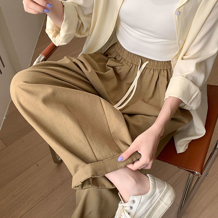 蘿蔔褲胖妹妹粗腿oversize褲子大碼300斤日系高腰顯瘦燈籠褲女秋