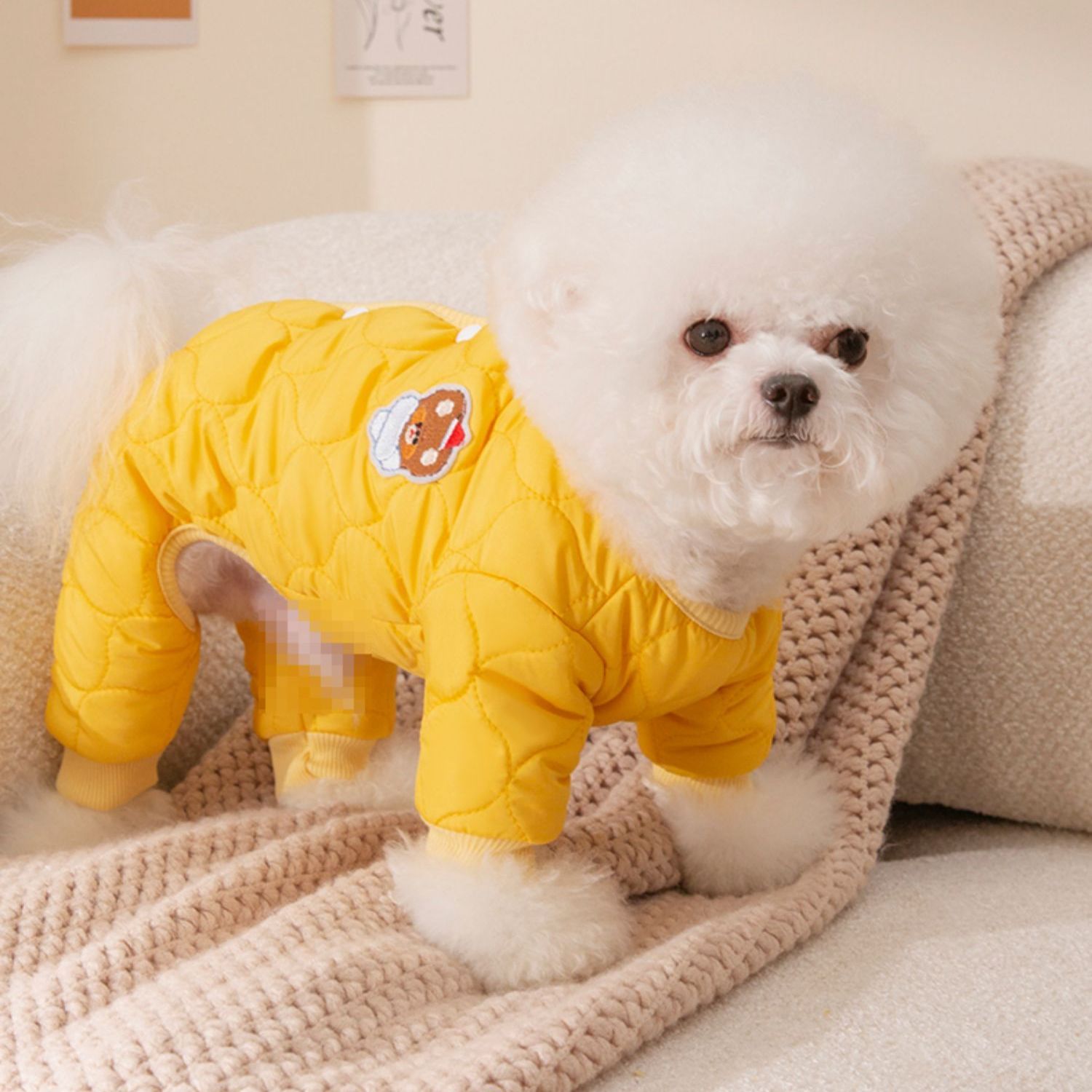 Winter thickened puppy dog ​​four-legged clothes Teddy cotton coat pet small puppies autumn and winter models Bichon Pomeranian winter