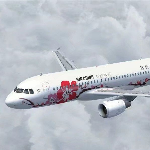 中国国航锦绣湖北号空客a320客机3d纸模型diy客机民航飞机模型