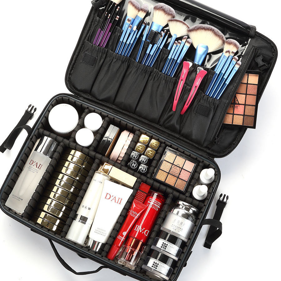 大容量网红ins风化妆包便携手提化妆箱专业跟妆师旅行化妆收纳包
