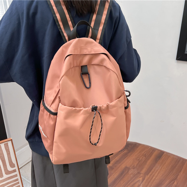韓國ins小眾極簡運動風雙肩包輕便旅行包登山包大學生防潑水 背包