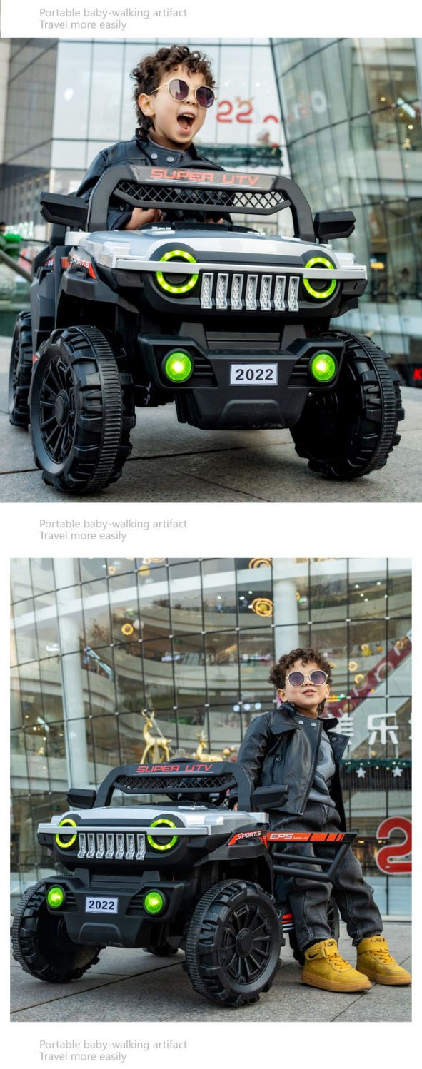 超大号儿童电动车四轮越野车遥控小孩玩具车男可坐人宝宝摇摆童车