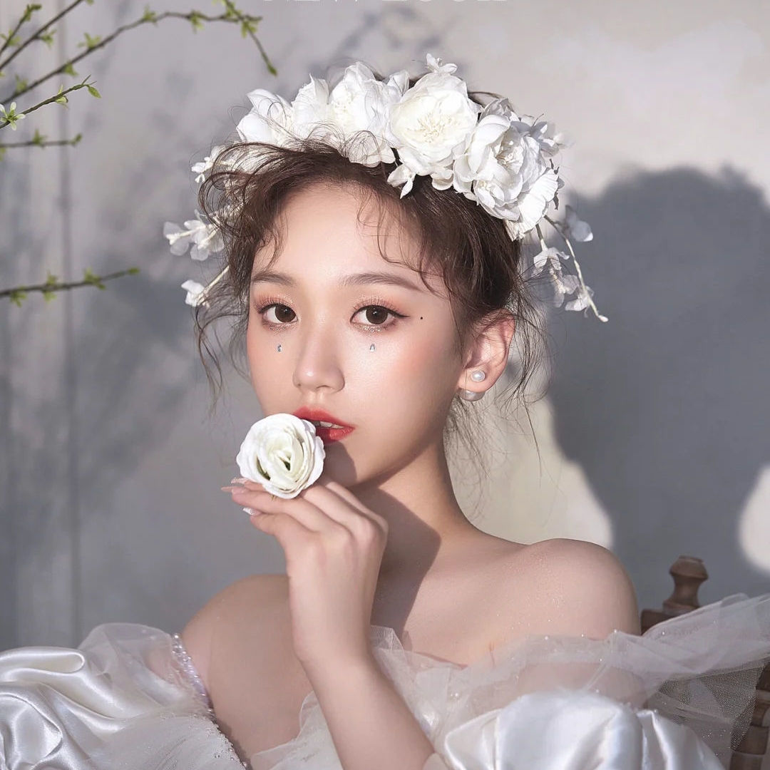 新娘头饰森系拍照超仙婚纱礼服发饰婚纱照艺术照摄影造型高级头饰