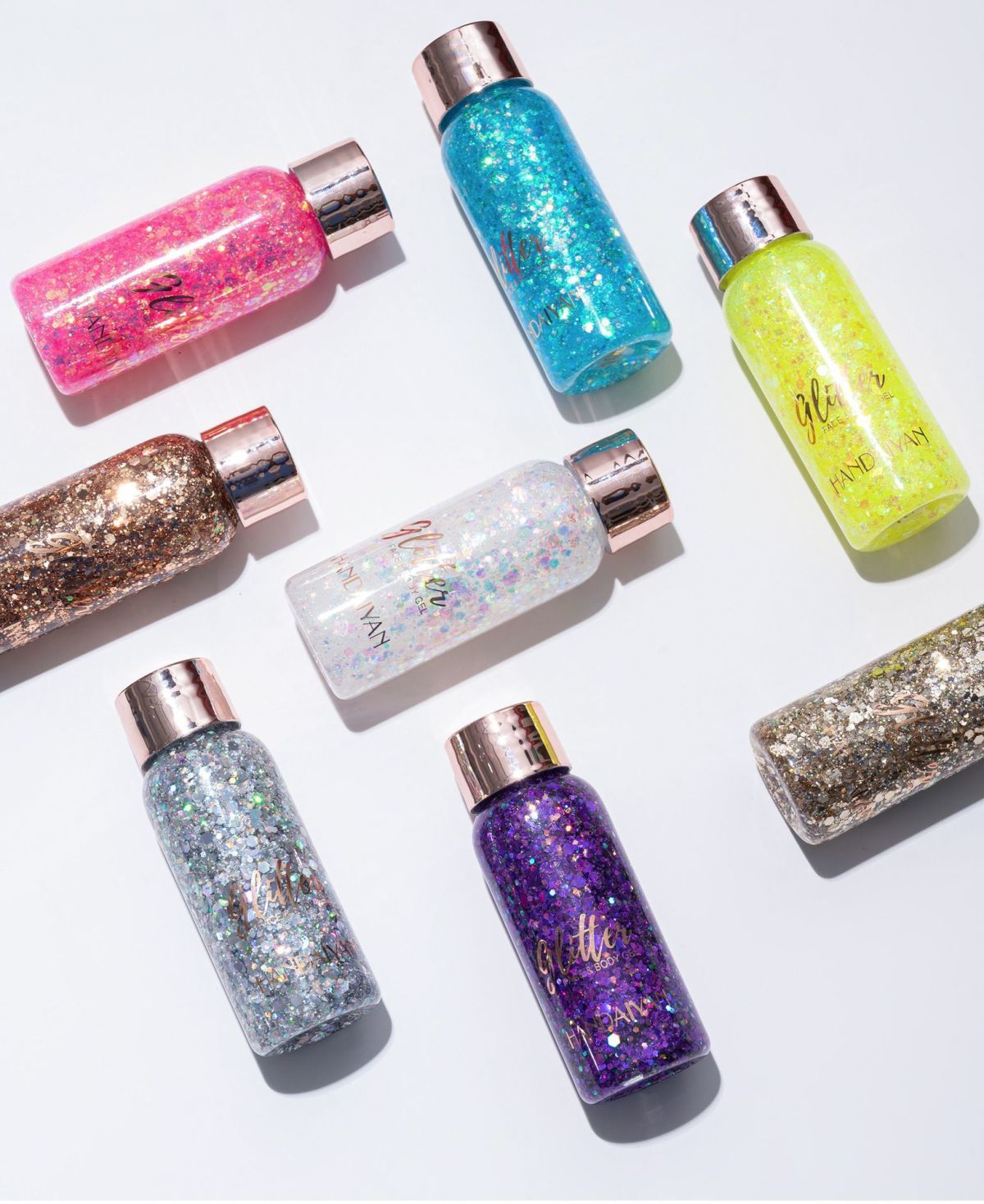 3 sets of glitter eye shadow sequin gel mermaid face body milk performance stage nightclub wedding hair_voghion.com