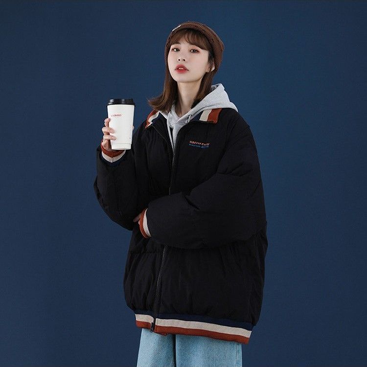 Cotton clothing women's new couple oversize trendy Korean version of the student winter models ins super fire jacket cotton jacket