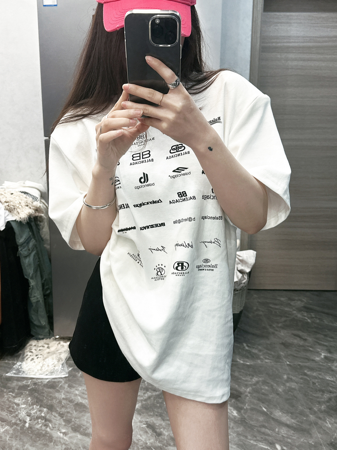 Pure cotton heavy weight 260g oversize pattern printing short-sleeved t-shirt female Korean version loose couple top male t-shirt