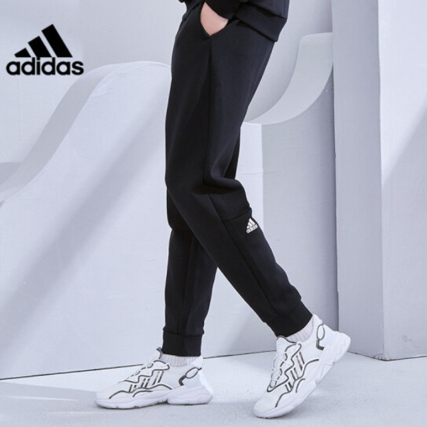 特价adidas阿迪达斯男运动裤舒适收口小脚裤休闲百搭长裤eb5270