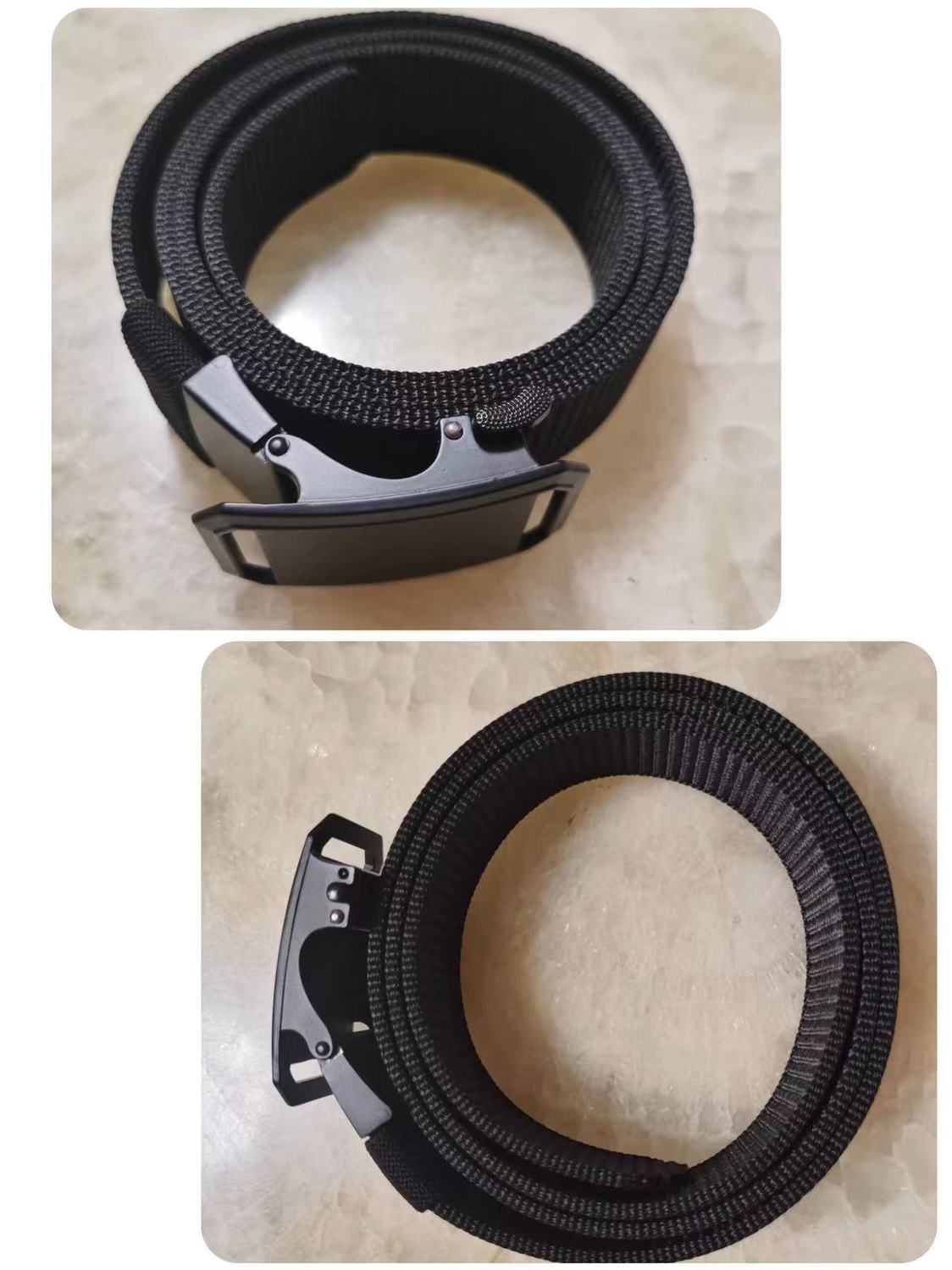 Belt for men, student automatic buckle, versatile canvas nylon belt no holes, extended function, casual workwear pants_voghion.com