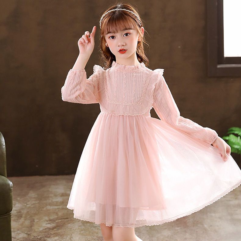 Girls dress skirt foreign style princess wedding flower girl wedding dress children host catwalk birthday piano costume