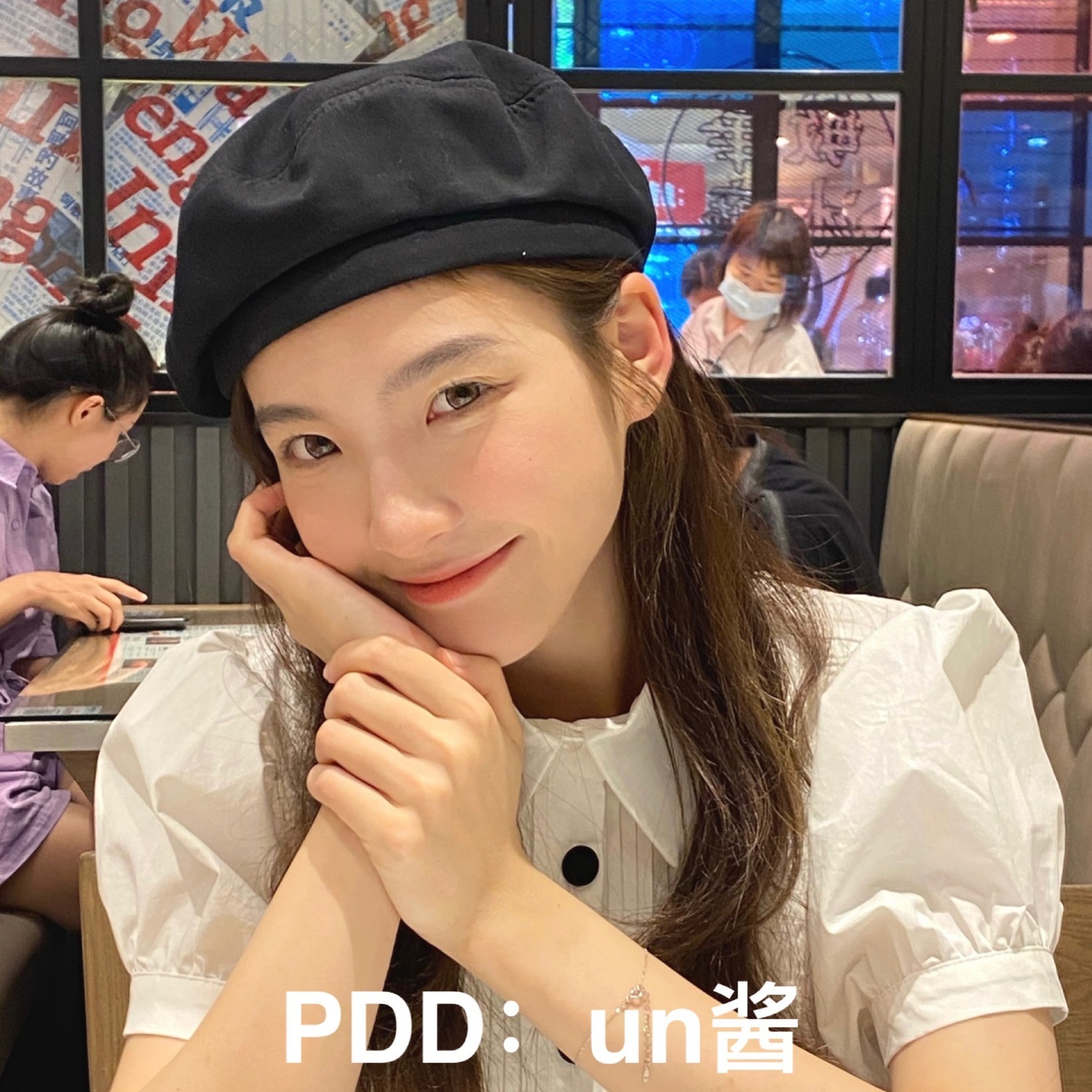 Hat women's new all-match student Korean version solid color Japanese beret fashion foreign style retro painter's cap thin section summer