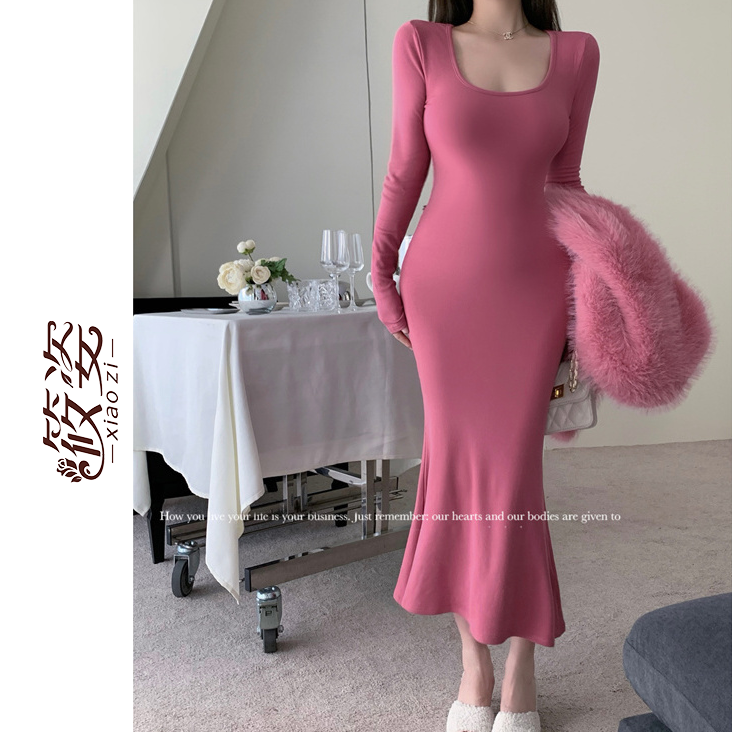 Xiaozi dress is cold and high-end bottoming skirt female spring royal sister small fragrance with skirt Korean drama new