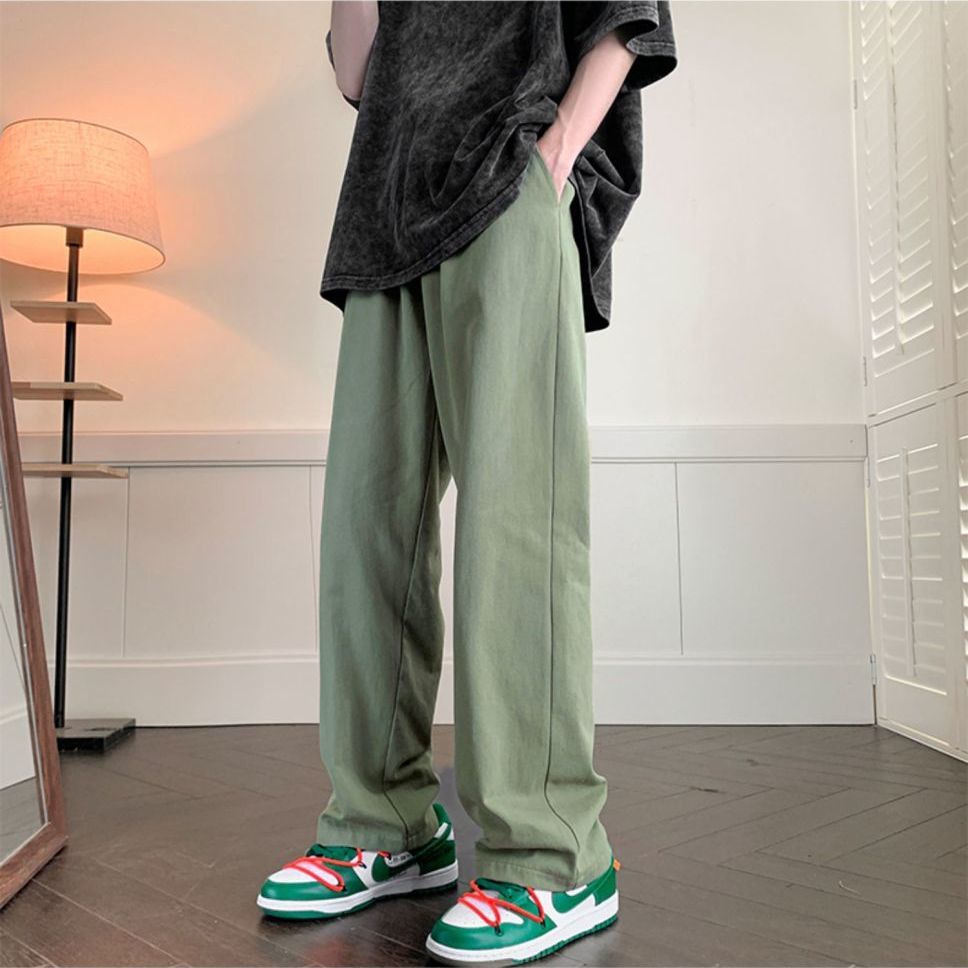 Japanese drape retro pants men's trendy brand ins casual pants spring and autumn all-match loose straight sports trousers