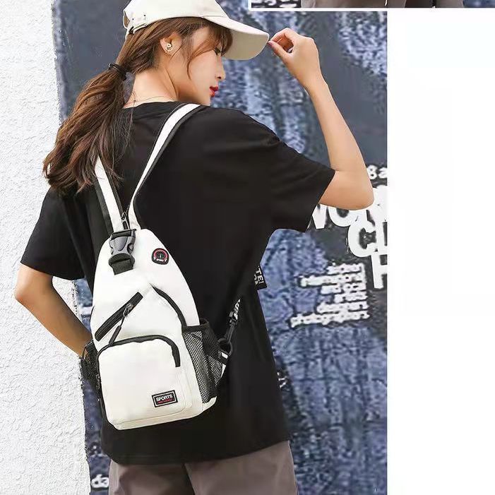 New women's chest bag female waterproof large-capacity double backpack casual shoulder bag Oxford cloth messenger bag multi-functional backpack