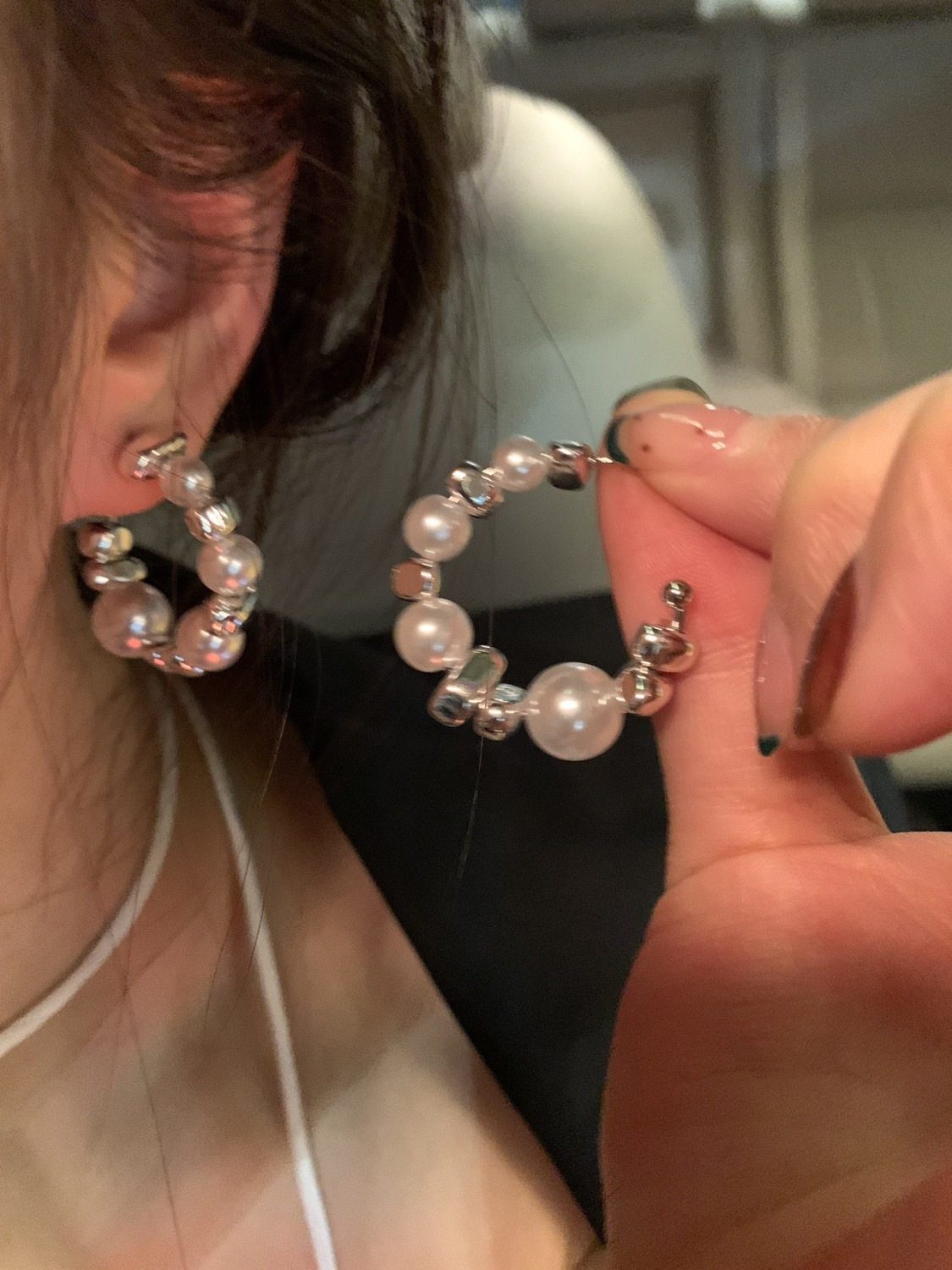 超显脸小!珍珠耳饰女设计感气质耳环2023新款爆款耳钉女银针批发