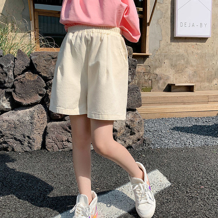 Girls pants summer thin section pure cotton new casual pants big children sports pants children summer shorts foreign style