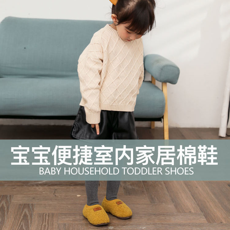 冬季加绒宝宝学步鞋新款2020防滑软底婴儿棉鞋卡通小孩1-2-3岁4厚