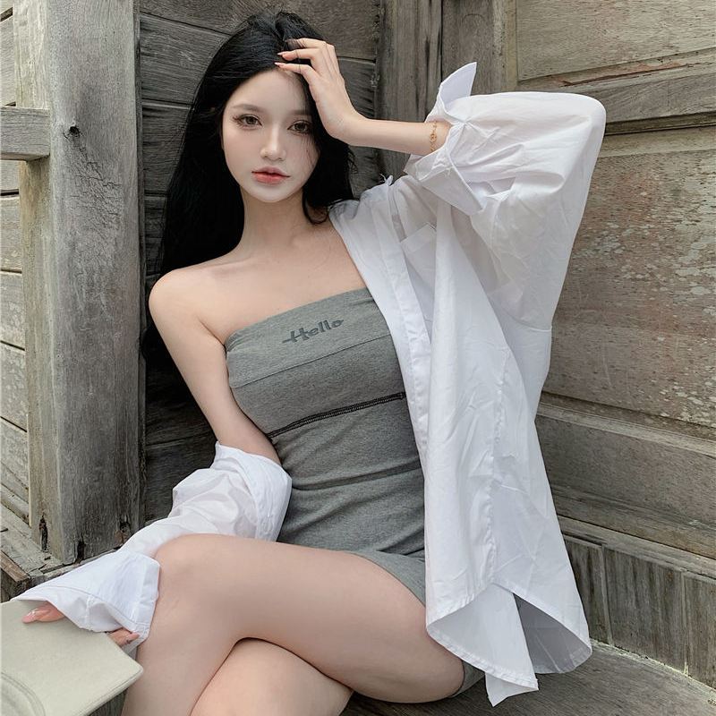 秋季女裝白色襯衫女長袖內搭外穿寬鬆顯瘦襯衣洋氣性感女人味上衣