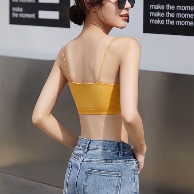 Ou Shibo high-end bra beautiful back bra integrated underwear female students Korean version without steel ring gathered small chest tube top female