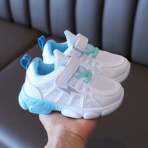 Girls autumn and winter sports shoes leather breathable soft bottom 2022 new little girl baby baby toddler shoes all-match
