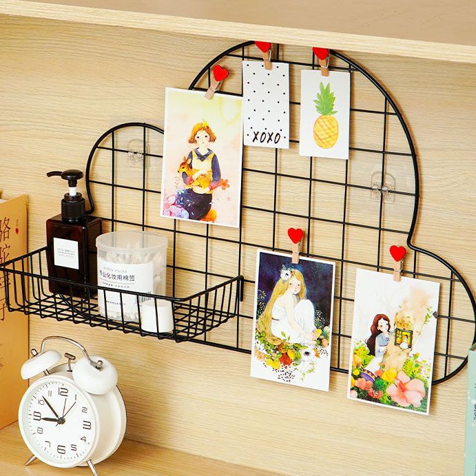 Net wire photo wall ins wind girl heart pink dormitory room layout net red decoration shelf
