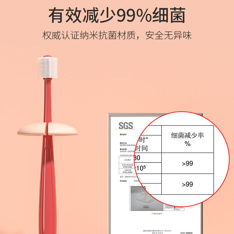 125834-淘气宝贝 纳米乳牙刷【宝宝婴幼新生儿童小孩】软毛牙膏牙杯套装-详情图